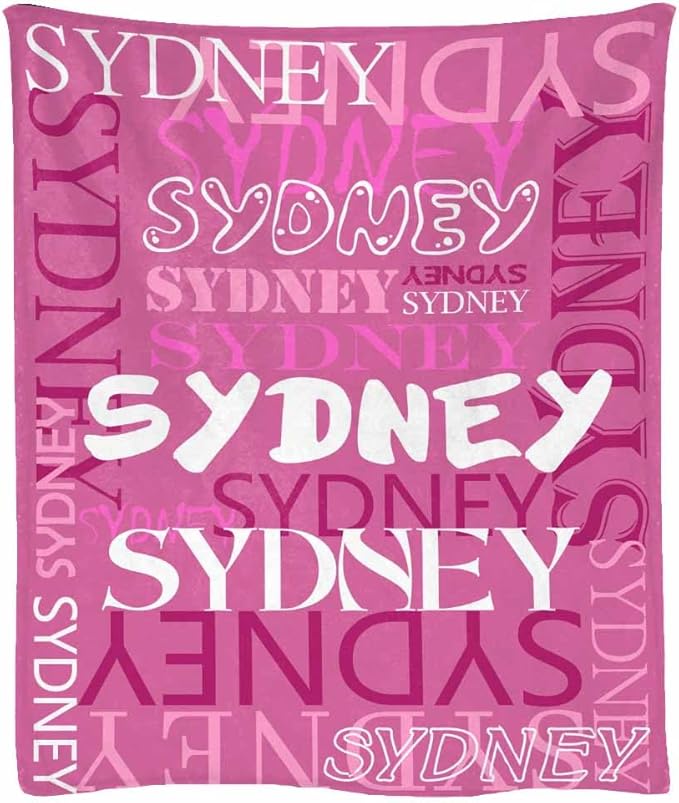 InterestPrint Custom Blanket for Girls Boys with Name Colorful Personalized Blankets for Kids Custom Blanket with Name Personalized Baby-Items on Baby-Shower Christmas