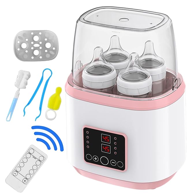 Baby Bottle Warmer ＆ Steriliser Temperature Adjustable Portable Bottle Warmer Remote Control Baby Food Heater with LCD Display for Breastmilk or Formula, Style 2, Xmas Decorations
