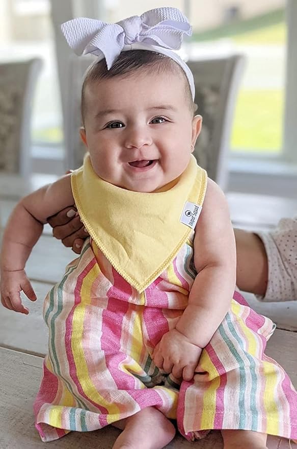 DiaperSquad's Baby Bibs for Drooling and Teething, Bibs for Boys, Baby Girl - Solid Cotton Baby Drool Bibs