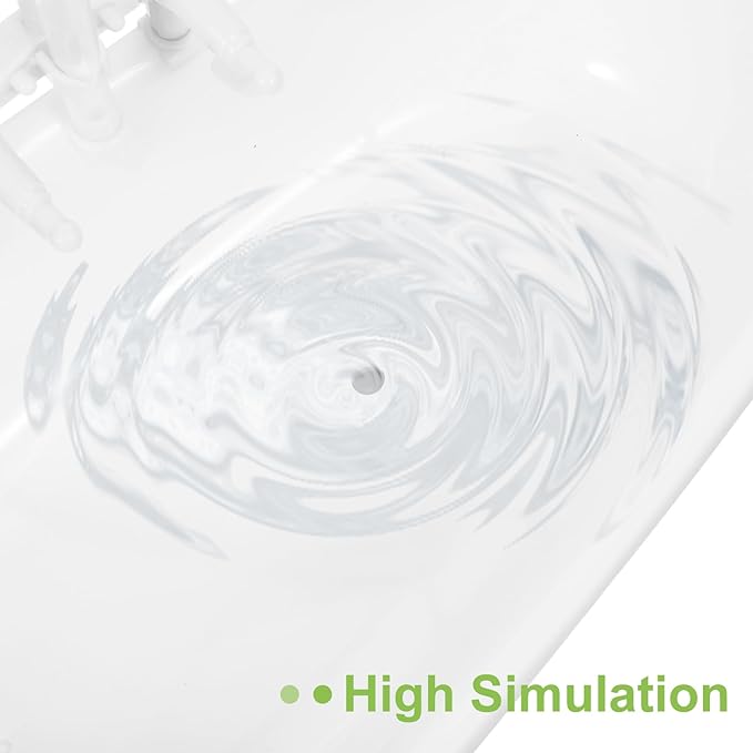 Toyvian Electric Water Spraying Bathtub Swimming Pool with Sprayer Without Battery for Doll (White)