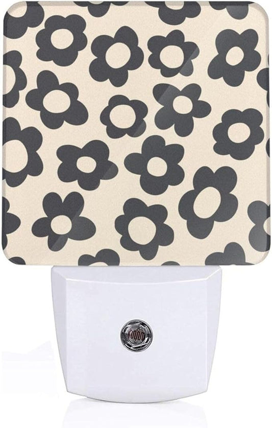 Led Night Light, Groovy Flowers Decorative Plug in Nightlights,with Smart Auto Dusk to Dawn Night Light for Bedroom, Kitchen, Nursery, Bathroom