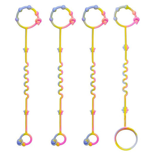 RTMOK Toy Straps for Baby,Silicone Setpacifier Clip,Applies to Car Seat Toy,Teether Toy,High Chair,Stroller Accessories,Baby Toy Clips,Cribs,Rocking Chair﻿