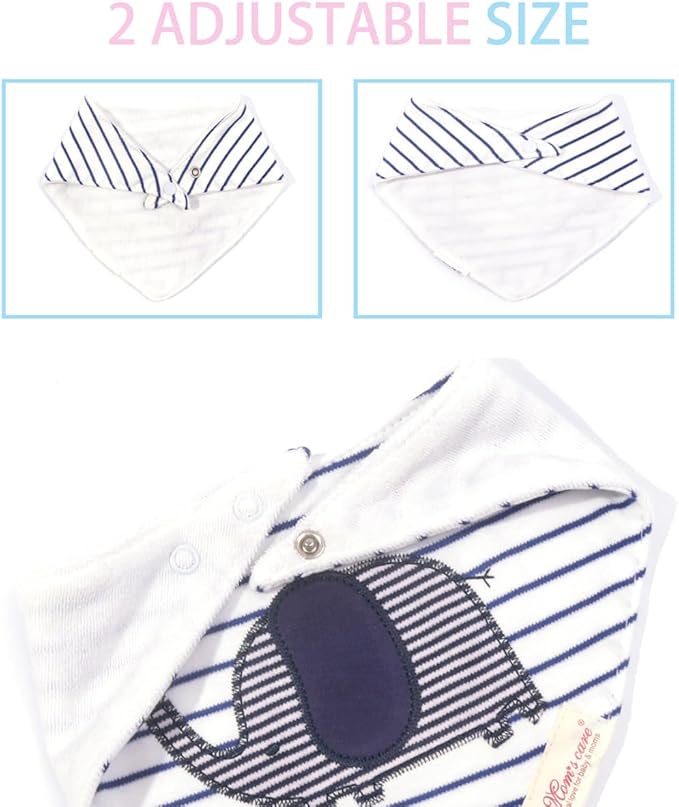 JN&LULU 3 Pack Newborn Baby Bibs Bandana Drool Bibs for Drooling Cotton Baby Gifts