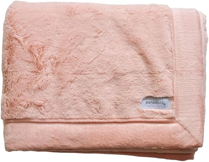 SARANONI Luxury Lush Kids Blanket | Ultra-Soft & Cozy Plush Comfy Blankets for Kids & Teens | Peach Blush - 40” x 60”