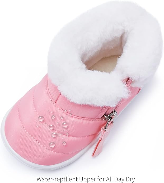 BMCiTYBM Baby Boy Girl Snow Boots Waterproof Winter Warm Booties Nonslip Lightweight Outdoor Shoes for First Walkers 6 9 12 18 24 Months(Infant/Toddler)
