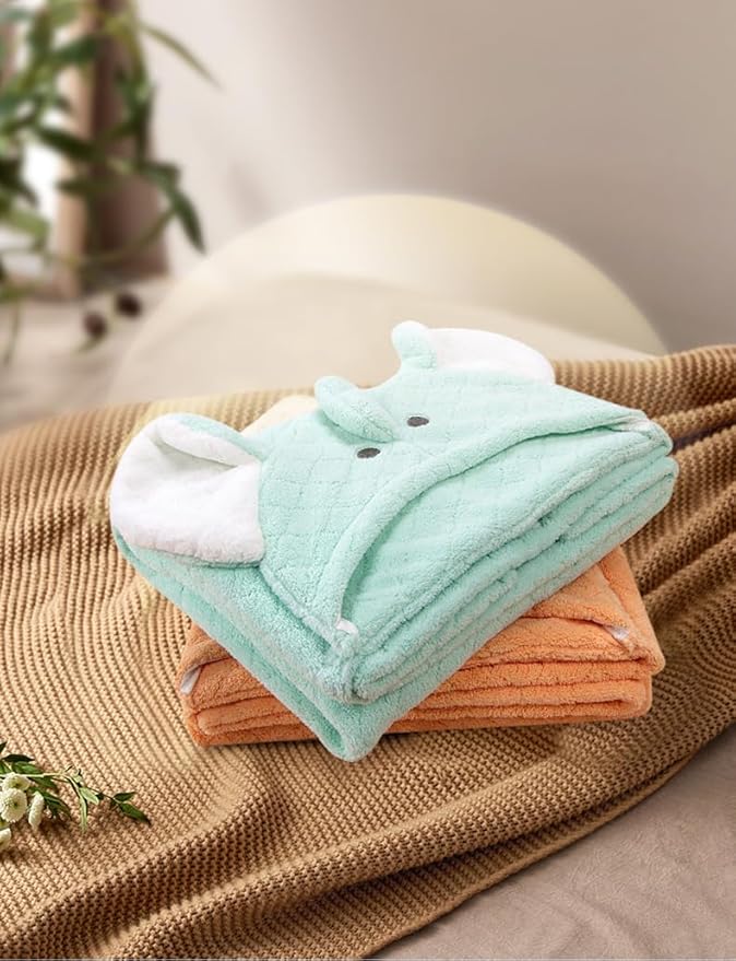 Toddler Towels with Hood Kids Towels Bath Baby Hooded Towel for Kids 0-5 Years, 2-Pack Soft Absorbent Baby Bath Towel Hooded Toddler Bath Towel Thick 50''x32''