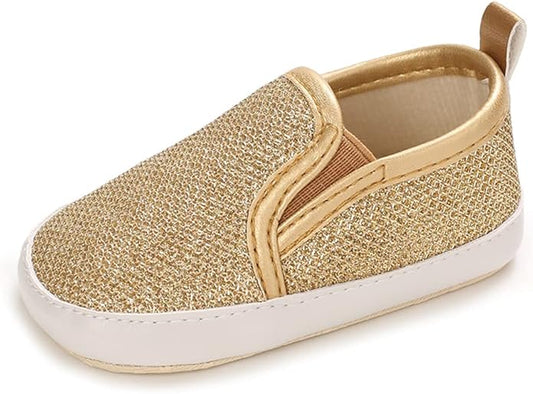 LONSOEN Baby Girls Boys Loafers Prewalker Dress Crib Shoes