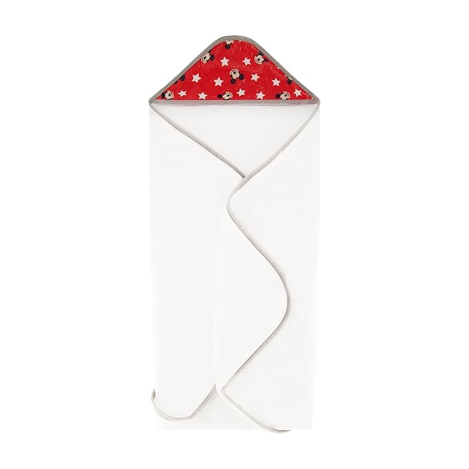 Disney Cudlie Baby Boy Mickey Mouse 2 Pack Rolled/Carded Hooded Towels in Little Stars Print