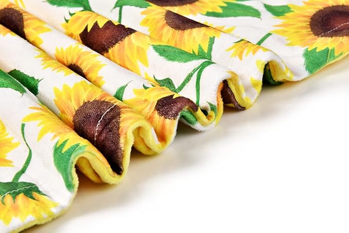 Baby Blanket, Soft Minky Warm Blanket for Boy or Girl, Receiving Blanket with Double Layer Dotted Backing for Newborns Nursery Stroller Toddlers Crib Bedding (30 x 40 Inch) Sunflower