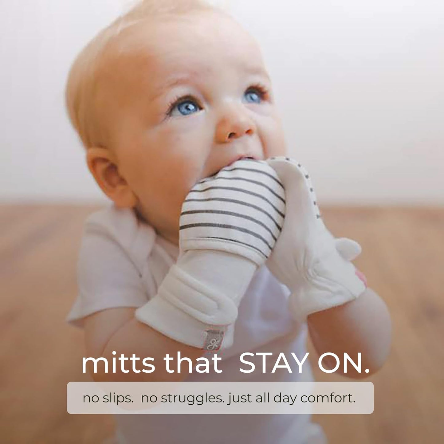goumikids Viscose Made from Bamboo Cotton Anti-Scratch Soft Stay-On Mitts
