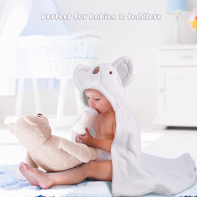 Large Toddler Bath Towels Baby Towels Girl with Hood for Girl 0-5 Years, 2-Pack Soft Absorbent Baby Bath Towels, Thick Kids Bath Towels 50''x32'' Kids Hooded Towels for Toddlers