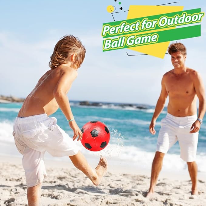 6 Inch Mini Soccer Balls for Kids Toddler, Small Soccer for Mini Goal Hoop, KickBall Soft Footballs Sport Game for Indoor Outdoor Playground Beach, Pool Ball with Pump For Inflatables Float - 6PCS