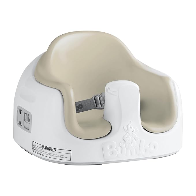 Bumbo 3-in-1 Multi-Seat for 6 to 36 Months, Travel Baby Feeding & Play Floor Seat, All-in-One Portable Booster with Tray & Toddler High Chair, Taupe