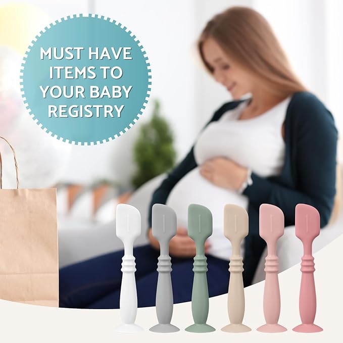 3 Packs Silicone Diaper Cream Applicator with Suction Base, Diaper Cream Spatula Applicator for Babies, Soft Silicone Diaper Cream Brush (Shifting Sand/Blush/Mauve)