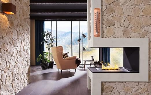 12.2 Large Numbers Premium Steel Outdoor/Indoor Thermometer Waterproof Vintage Style Decorative