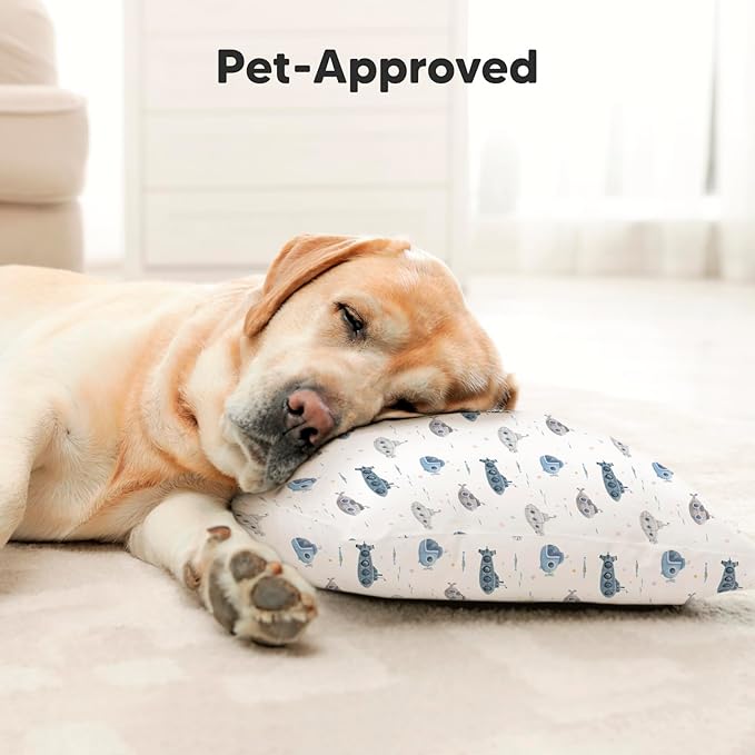 Toddler Pillow with Pillowcase - 13x18 My Little Dreamy Kids Travel Bed Pillows for Sleeping, Organic Cotton Small Pillowcase, Soft & Breathable, Machine Washable, Toddlers 2-5 Years Old (Submarines)