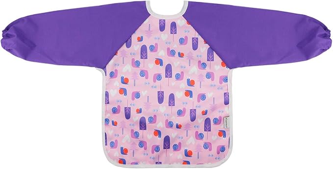 Infant Toddler Baby Waterproof Sleeved Bib, Bib with Sleeves&Pocket, 6-24 Months