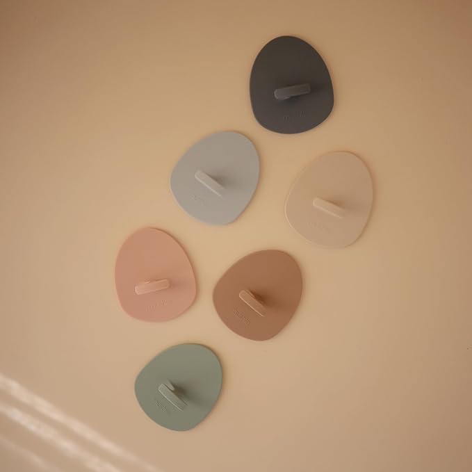 mushie Baby Bath Cradle Cap Brush | Soft Silicone Bristles for Dry Skin, Eczema, & Cradle Cap Treatment | 2-Pack (Tradewinds/Periwinkle)