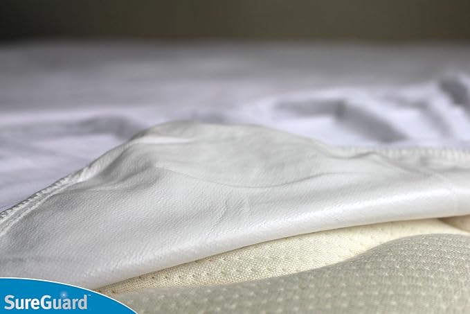 SureGuard Twin Extra Long (XL) Mattress Protector - 100% Waterproof, Hypoallergenic - Premium Fitted Cotton Cover - Smooth