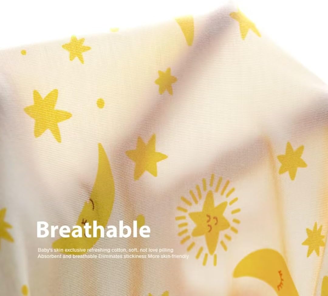 Teach Leanbh Baby Boys Girls 2 Pack Bamboo Viscose Pajamas 2 Way Zipper Short Sleeve Romper Jumpsuit Sleep and Play