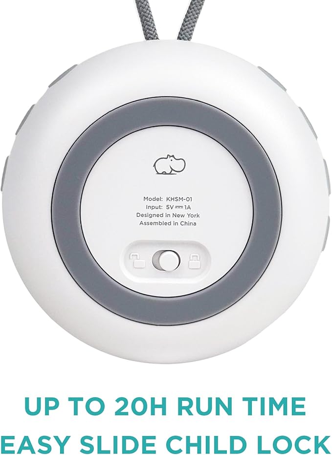 LittleHippo White Noise Machine | Portable Sound Machine for Babies, Kids, Adults | Sleep Soother | 19 Soothing Sounds | Long Battery Life | Travel, Registry, Baby Shower, Gift