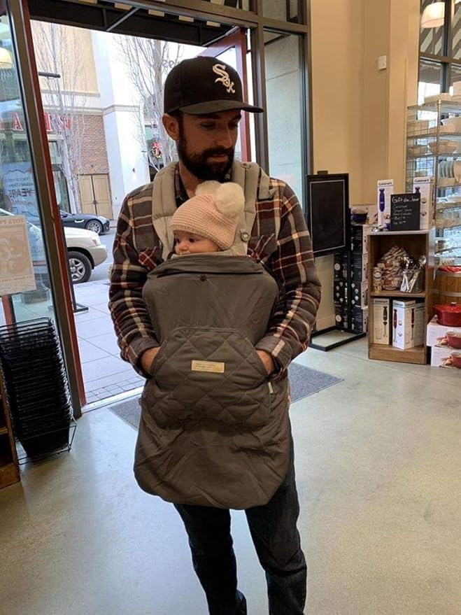 Bebamour Baby Carrier Winter Cover Universal Hoodie All Season Carrier Cover for Baby Carrier (Dark Grey)