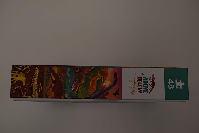 Crocodile Creek Above + Below 48-Piece Jigsaw Floor Puzzle - Fun Floor Puzzles for Kids Ages 4-8 - Dinosaur World - 27 x 20 inches Finished