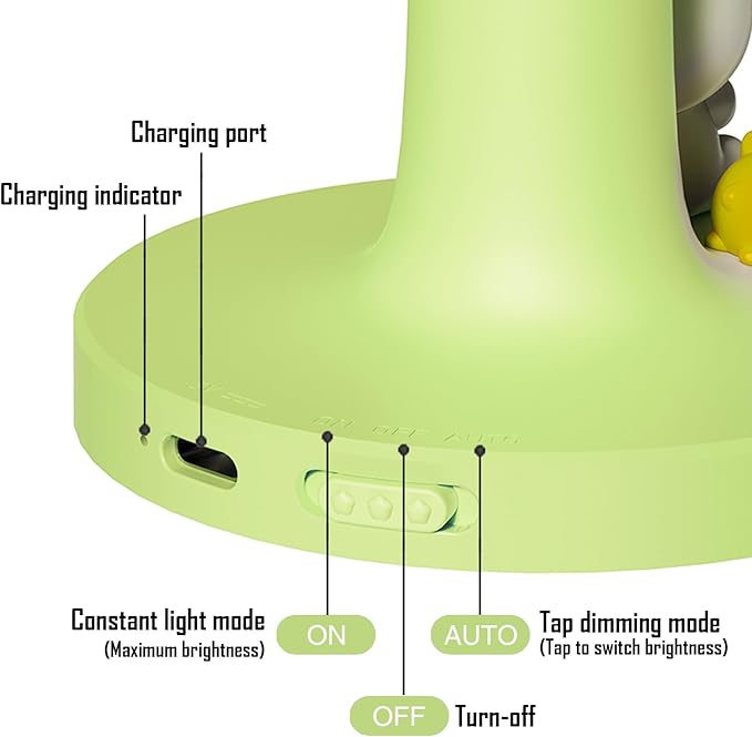 Cloud and Panda Rechargeable Night Light, Safe Soft Silicone Material, 3 Brightness Levels, Tap Control, Warm Light, Toddler Sleeping Lamp, Bedroom Night Lamp, Gift for Baby and Kid (Cloud and Panda)
