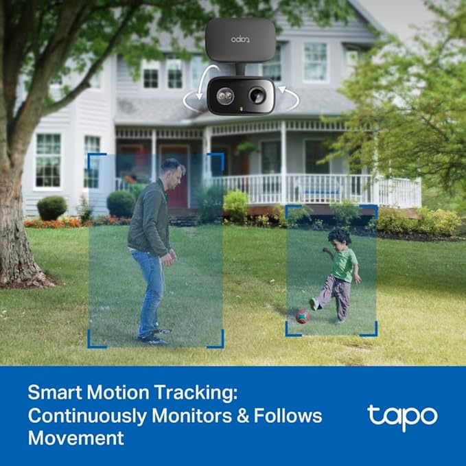Tapo 1080p Pan/Tilt Indoor/Outdoor Security Camera – Free Person/Baby Cry Detect & Motion Track, 360° View, Color Night Vision, SD/Cloud Storage, Works w/Alexa & Google Home HybridCam 360