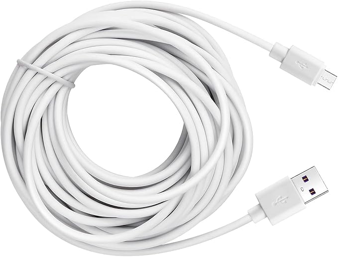 Smays Replacement 5V Micro USB Charging Cable for Infant Optics DXR-8, Motorola, Owlet Baby Monitors - 13-Foot (4 Meters) Power Cord