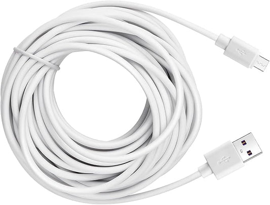 Smays Replacement 5V Micro USB Charging Cable for Infant Optics DXR-8, Motorola, Owlet Baby Monitors - 13-Foot (4 Meters) Power Cord