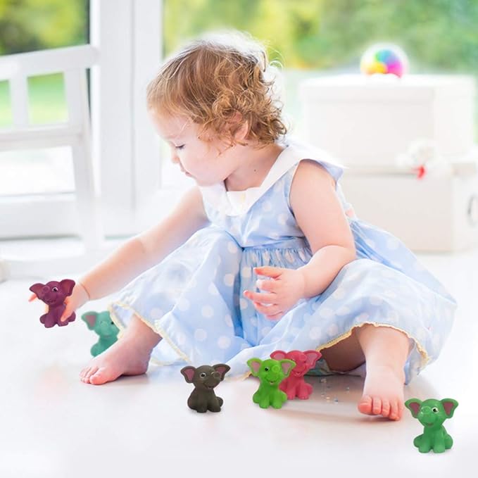 ArtCreativity Rubber Water Squirting Elephants, Pack of 12, Bathtub and Pool Toys for Kids, Safe and Durable Water Squirters, Birthday Party Favors, Goodie Bag Fillers