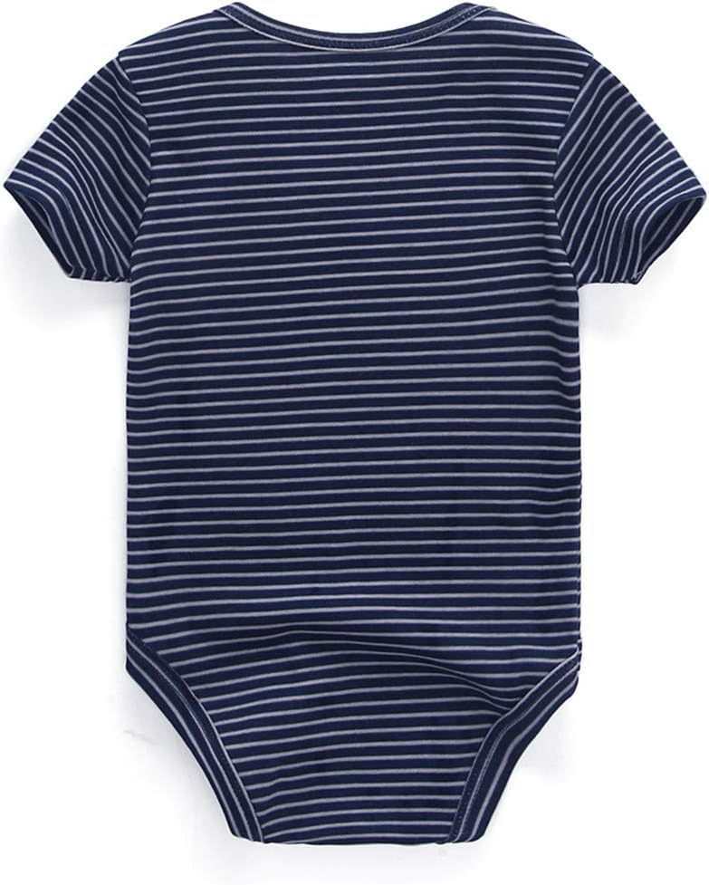 Kiddiezoom Baby Bodysuit Newborn Short Sleeve baby One-Piece Cotton 5-Pack baby clothes