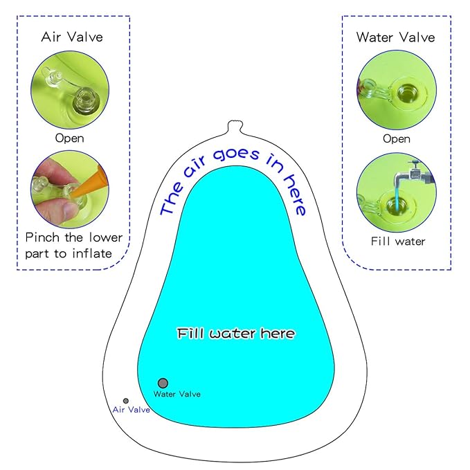 Baby Water mat, Infant Toys, Inflatable Play Mat Water Mat Baby Toys, Fun Early Development Activity Play Center for Newborn (33 x 26 inch)