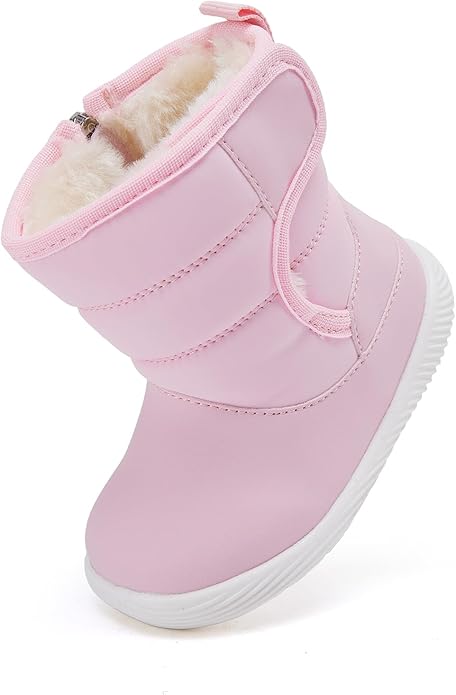 BMCiTYBM Baby Boy Girl Snow Boots Waterproof Winter Warm Booties Nonslip Lightweight Outdoor Shoes for First Walkers 6 9 12 18 24 Months(Infant/Toddler)