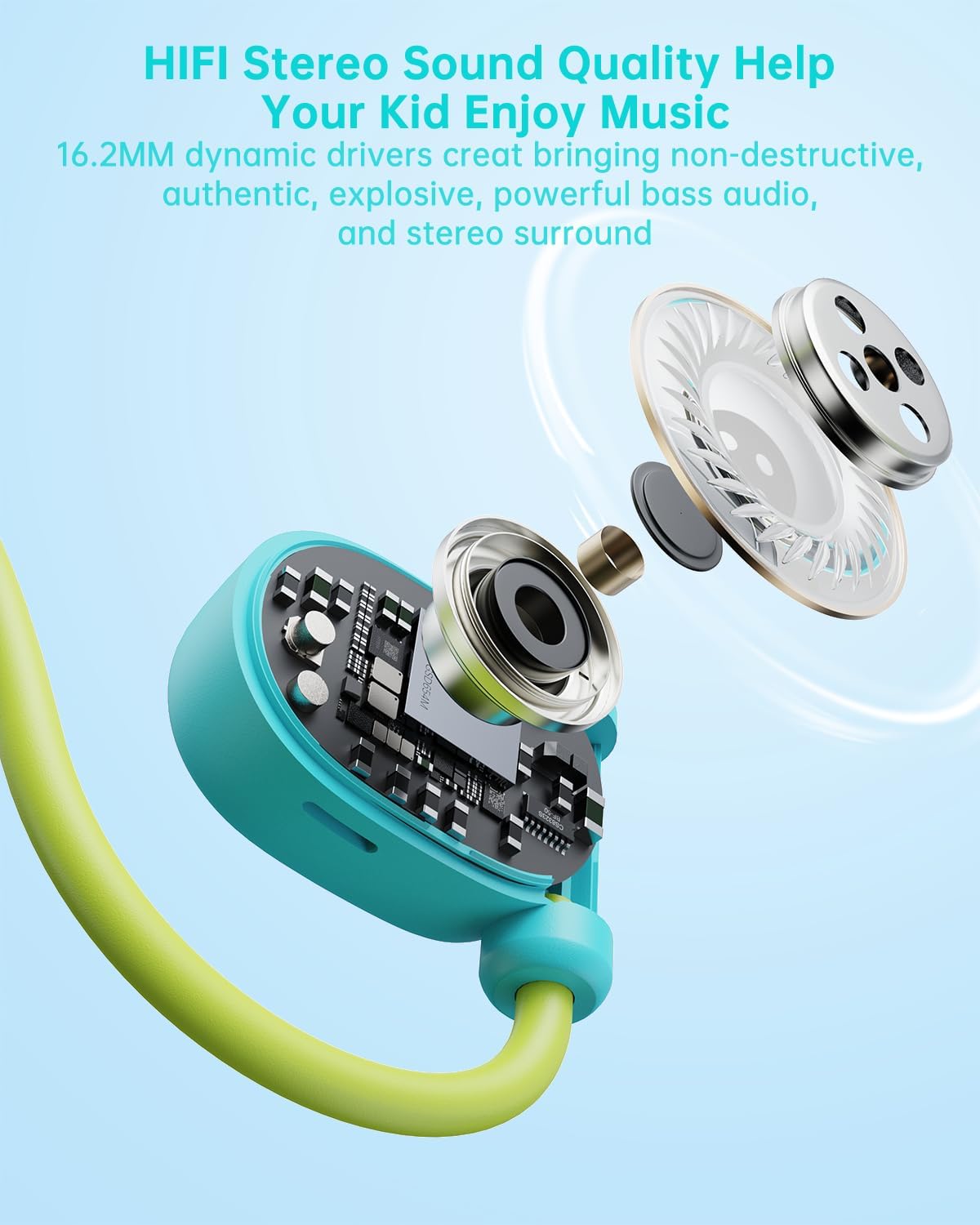 Kid Headphones for School, Air Conduction Open Ear Headphones, 3.5mm Jack Wired Cord, Ultra-Comfort, Ergonomic and Lightweight Design Perfect for School and Outdoor Activities-Orange,Purple,