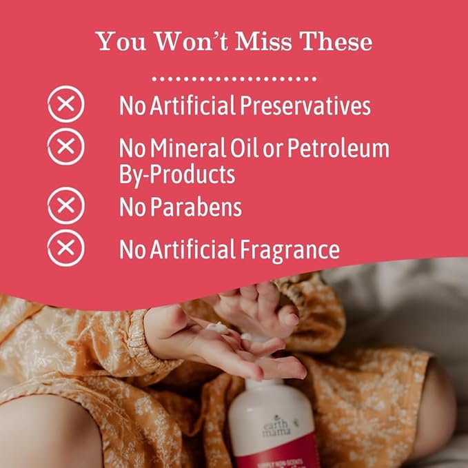 Earth Mama Simply Non-Scents Baby Lotion for Dry Skin, Calendula Cream, Skin Care for Kids, Organic Moisturizer, Unscented Lotion with Aloe, Rooibos, & Shea Butter, 8-Fl oz (2-Pk)