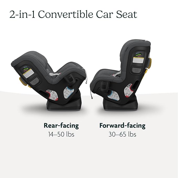 UPPAbaby Rove Convertible Car Seat - 2-in-1 Rear + Forward Facing - Quick + Secure 3-Step Install - Intuitive Safety Technology + Comfort Features - Cup Holder Included - Greyson (Grey Mélange)