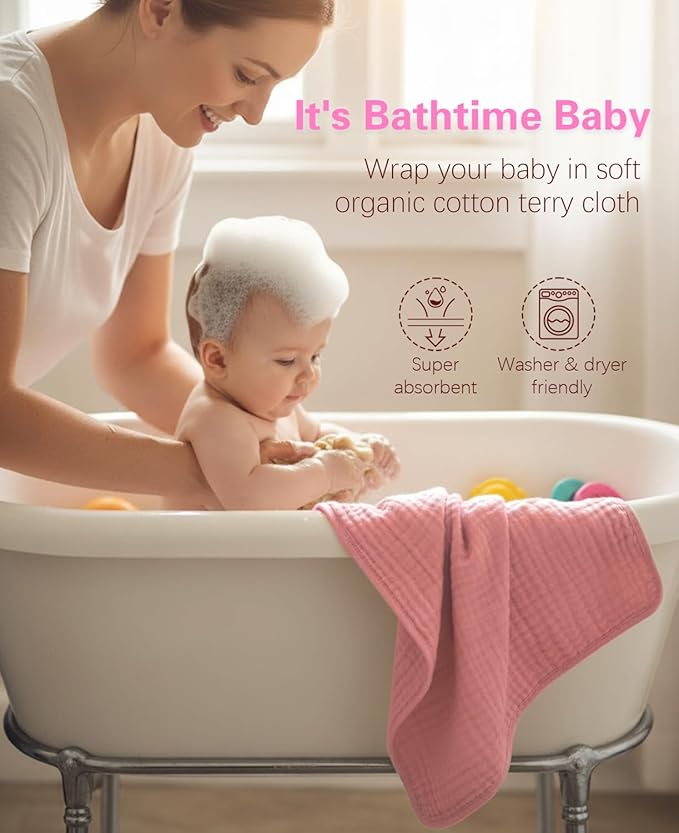 3-Pack Hooded Baby Towels for Newborn 100% Cotton Soft Babies Blanket Toddler and Kids Bath Towel Baby Essentials