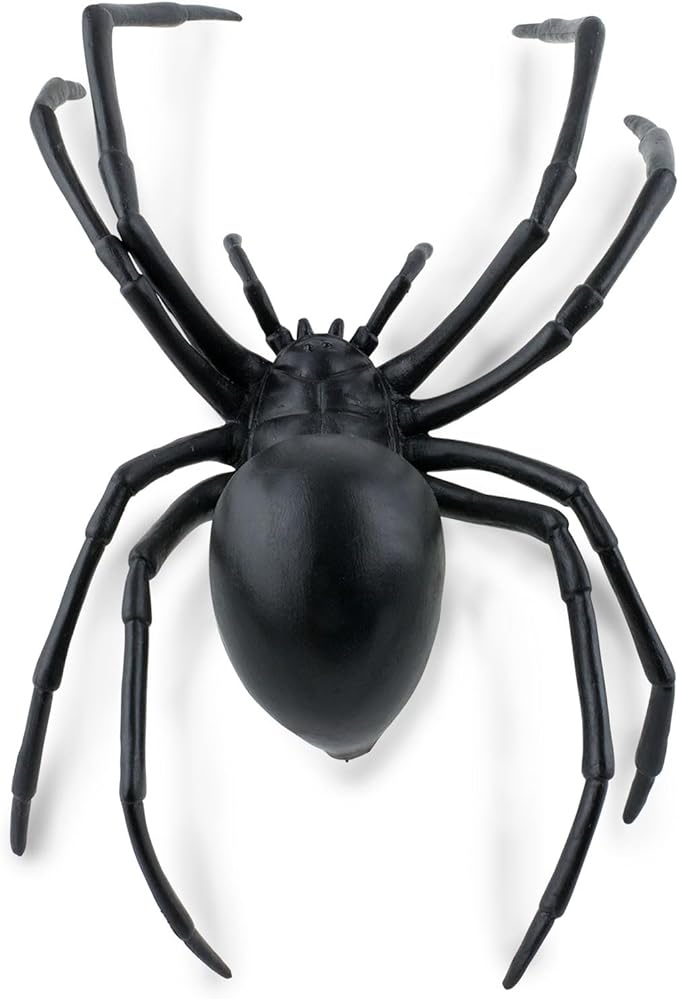 Safari Ltd. Black Widow Spider Figurine - Realistic 6.5" Arachnid Figure - Educational Toy for Boys, Girls, and Kids Ages 3+