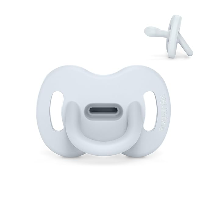 Color Essence SX PRO Silicone Baby Pacifier 1Pk, Made with 100% Soft Silicone, Baby Essentials Perfect for Breastfeeding Babies, Designed in Spain, 0-6 Mths, Blue