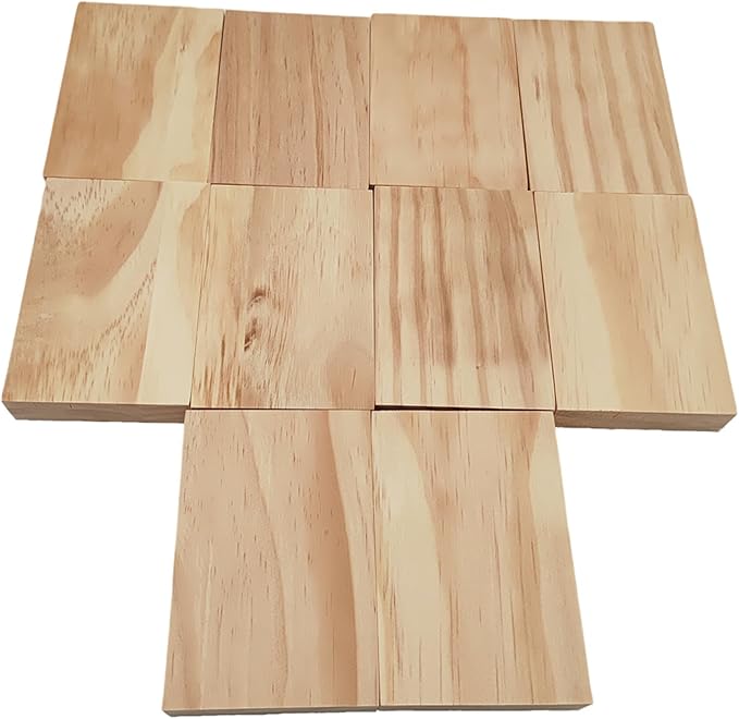 10PCS Rectangle Wood Boards Unfinished Wood Blocks for Crafting, 4.7x3x0.8in Blank Whittling Wooden Blocks for Wood Carving,Painting & Burning