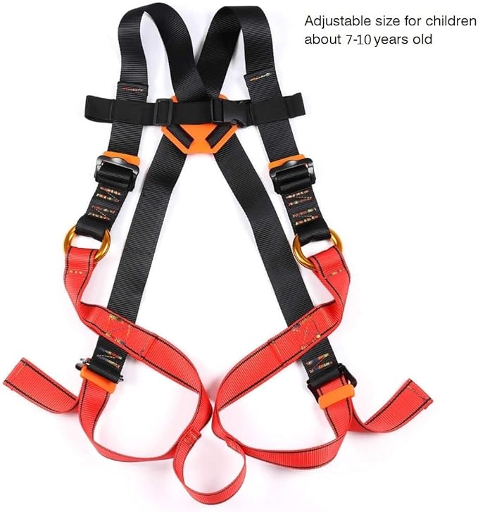 Kids Climbing Belt, Youth Full Body Safety Belt for Outdoor Expanding Training Caving, Zipline Belt Rappelling Equip
