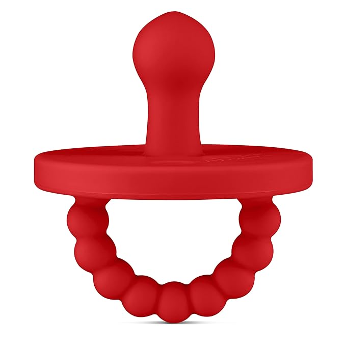 Ryan & Rose Cutie PAT Pacifier Teether (Bulb, Red)