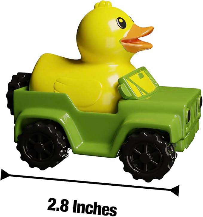 15 Jeep Ducks Rubber Ducks. 5 Classic Colors - 2.8 Inch - Bath Ducks The Shape of a Vehicle, Great for Jeep Ducking - Pelto Rubber Ducks in a Jeep