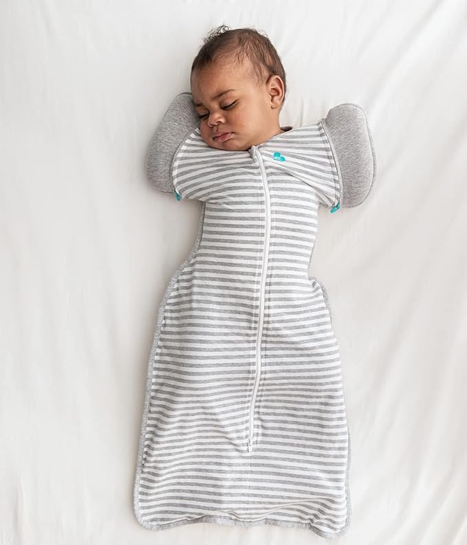 Love to Dream Swaddle Up Transition Swaddle, Patented Zip-Off Wings, Gently Help Baby Transition from Being Swaddled to Arms Free When Showing Signs of Rolling, 1.0 TOG, 13-19 lbs, Gray