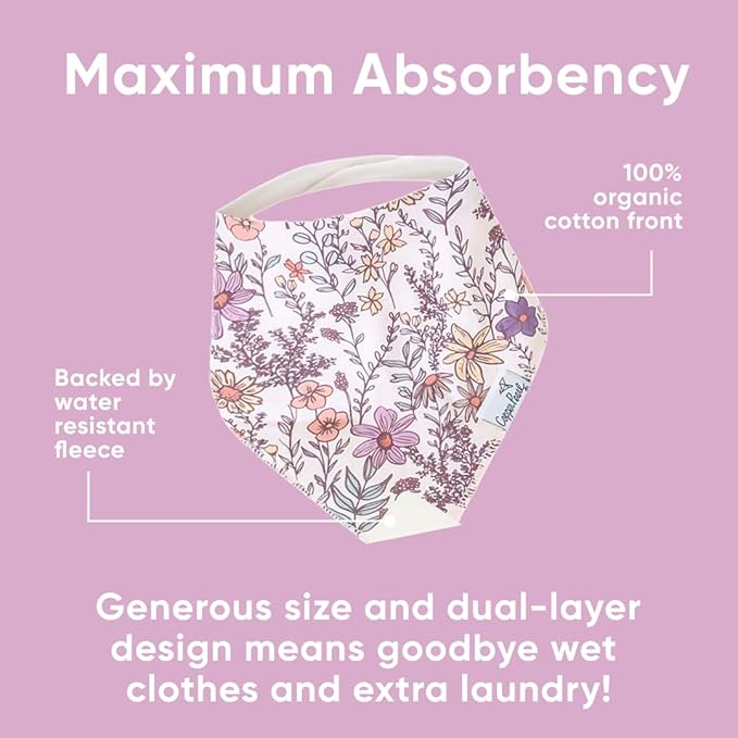 Copper Pearl Baby Bandana Drool Bibs for Drooling and Teething 4 Pack Gift Set Flora