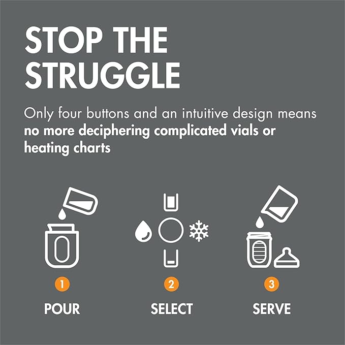 Boon Tempro Direct Heat Breastmilk Warmer - Retains Nutrients in Baby Formula and Breastmilk - Quick Liquid Warmer with Real Time Temp Reading - Breastfeeding Essentials