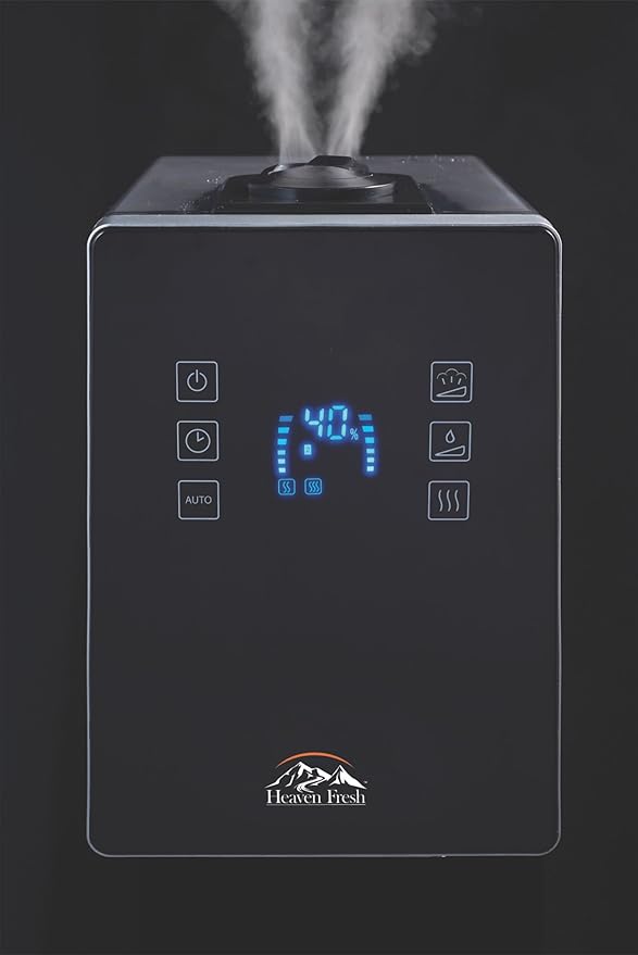 Heaven Fresh Digital Ultrasonic Cool & Warm Mist Humidifier with Aroma Function and Remote Control