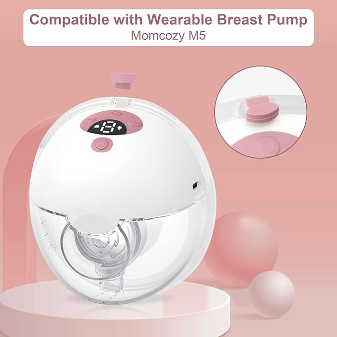 10PCS Spout Cap Compatible with Momcozy M5 Wearable Breastpump, Dustproof, Keep Clean, Prevents Leaks Silicone Spout Cover Fit for M5 Pumps, Breast Pump Replacement Parts